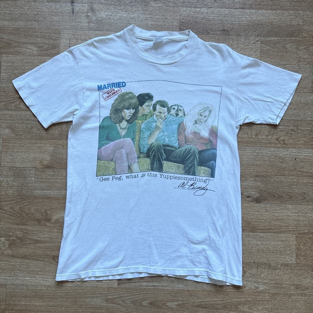 VINTAGE Al Bundy Shirt Adult L Yuppies Gee Peg USA Married With Children TV 80s - Picture 2 of 15